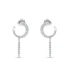 Pendientes de Aro Abierto y Colgante de Diamantes 1,10 cts en Oro Blanco