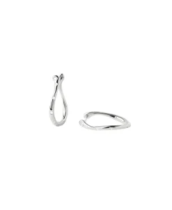 Pendientes de Aro Air Mini PDPAOLA Plata con Baño de Rodio | AR02-F52-U