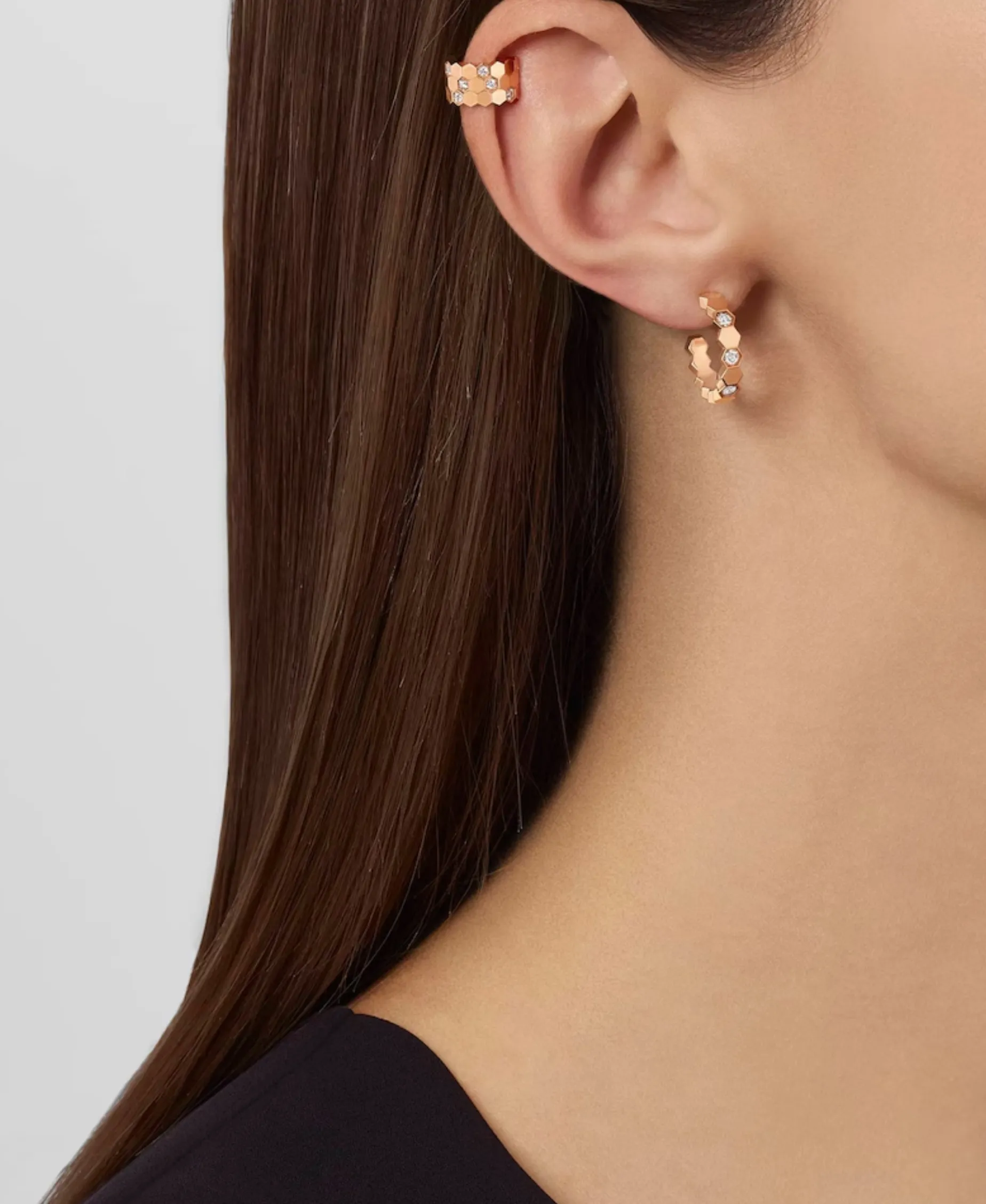 Pendientes de Aro Bee de Chaumet Oro Rosa y Diamantes | 084809
