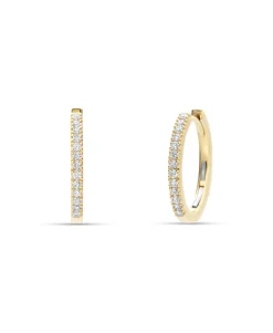 Pendientes de Aro con Diamantes Talla Brillante en Oro Amarillo