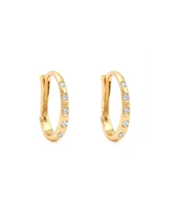 Pendientes de Aro con Diamantes en Oro Amarillo