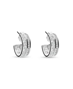 Pendientes de Aro con Diamantes en Hileras 2,94 cts en Oro Blanco