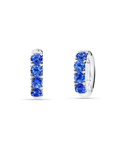Pendientes de Aro con Zafiros 1,86 cts en Oro Blanco
