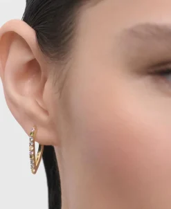 Pendientes de Aro Gloss Multicolor PDPAOLA Plata con Baño de Oro 18K | AR01-G26-U