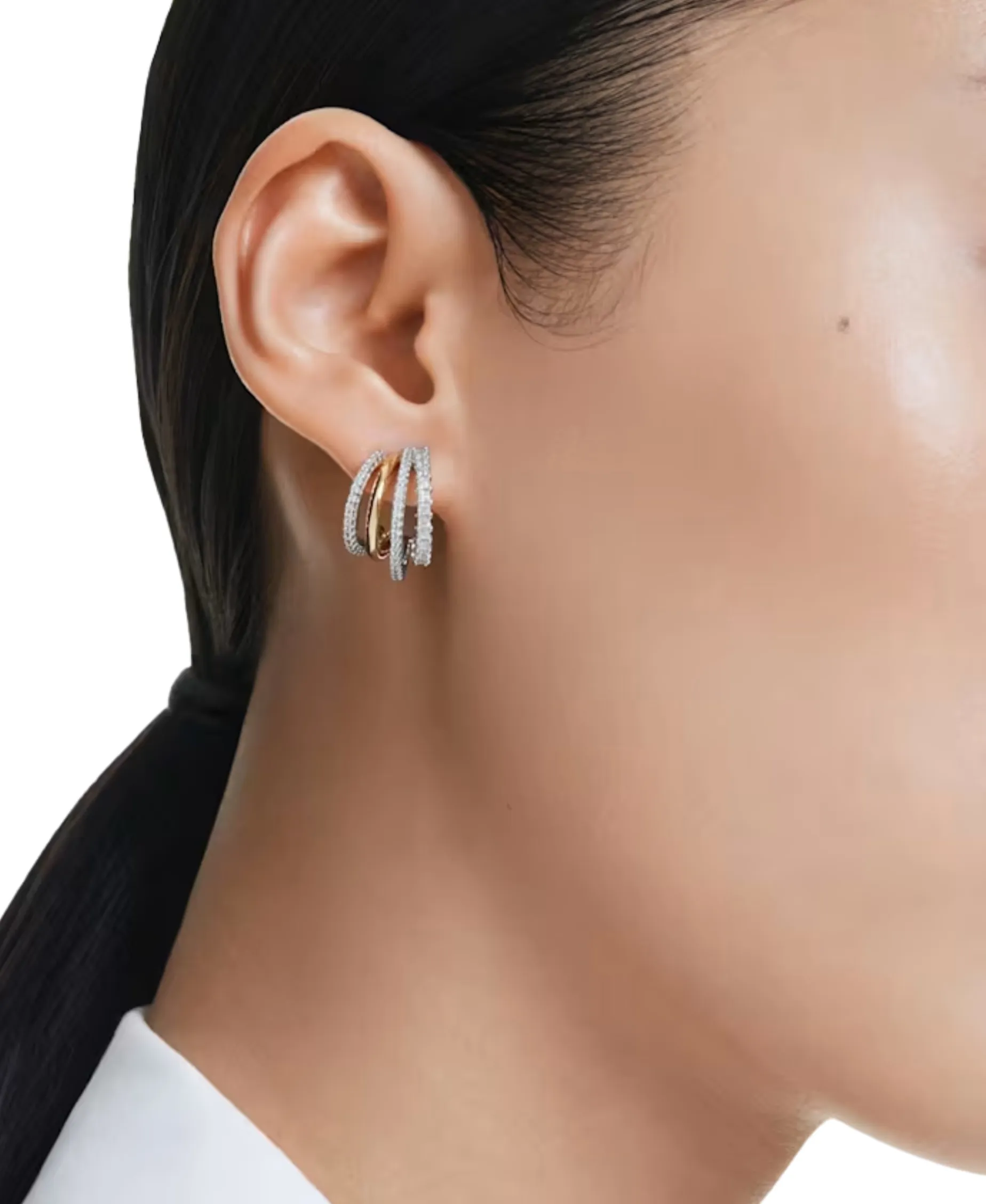 Pendientes de Aro Hyperbola Swarovski Tallas Mixtas Zirconia | 5689718