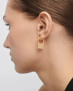 Pendientes de Aro PDPAOLA Chicago Plata Baño Oro | AR01-C33-U