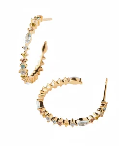 Pendientes de Aro PDPAOLA Lotus Plata Baño Oro | AR01-C78-U