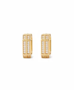 Pendientes de Aro PDPAOLA Olympia Plata Baño Oro | AR01-941-U