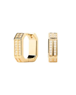 Pendientes de Aro PDPAOLA Olympia Plata Baño Oro | AR01-941-U