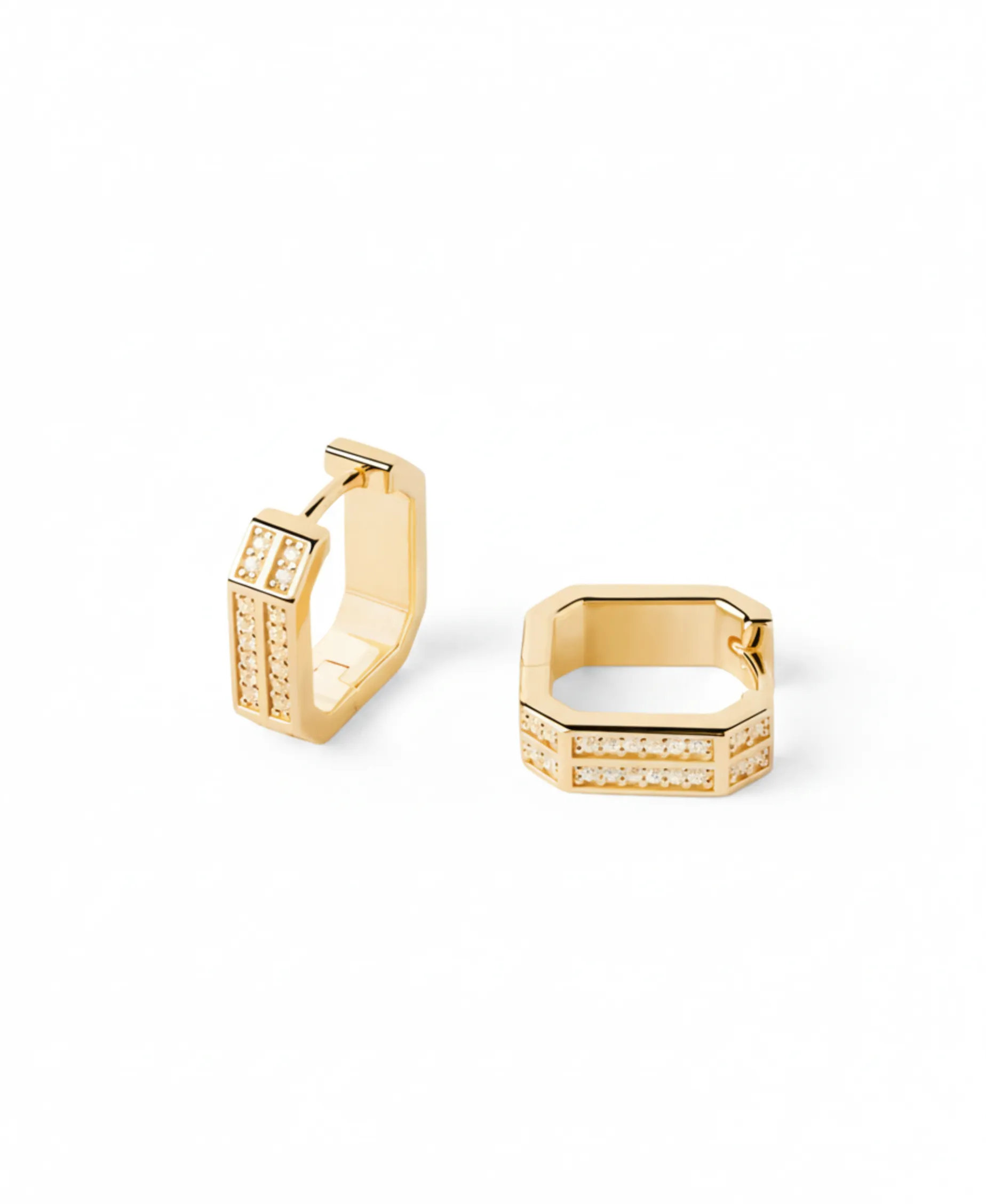 Pendientes de Aro PDPAOLA Olympia Plata Baño Oro | AR01-941-U