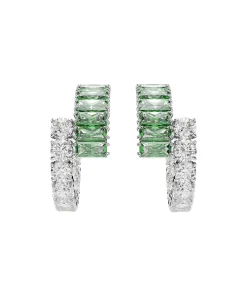 Pendientes de Aro Tallas Mixtas Swarovski Matrix Baño Rodio Circonitas | 5732264