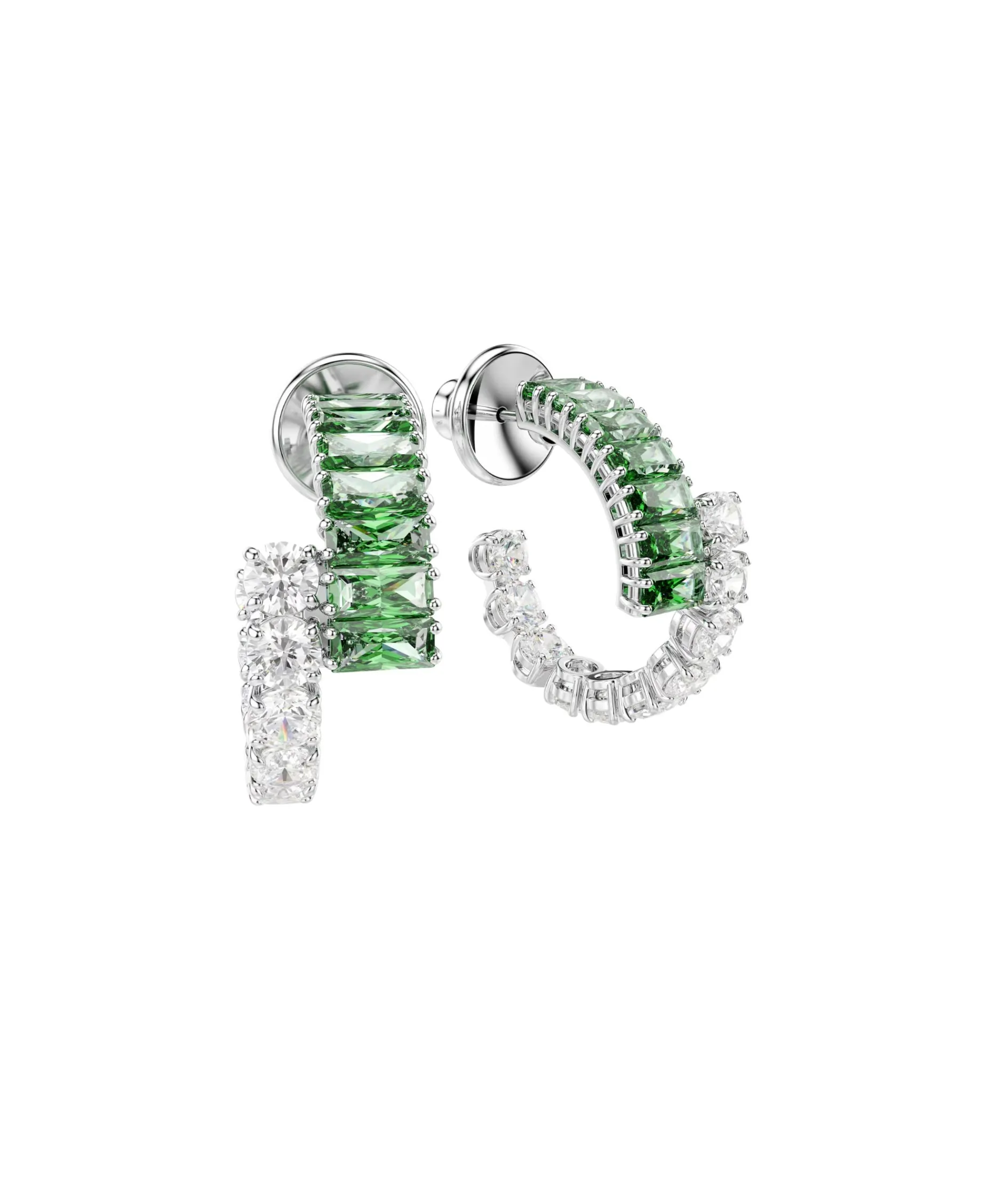 Pendientes de Aro Tallas Mixtas Swarovski Matrix Baño Rodio Circonitas | 5732264