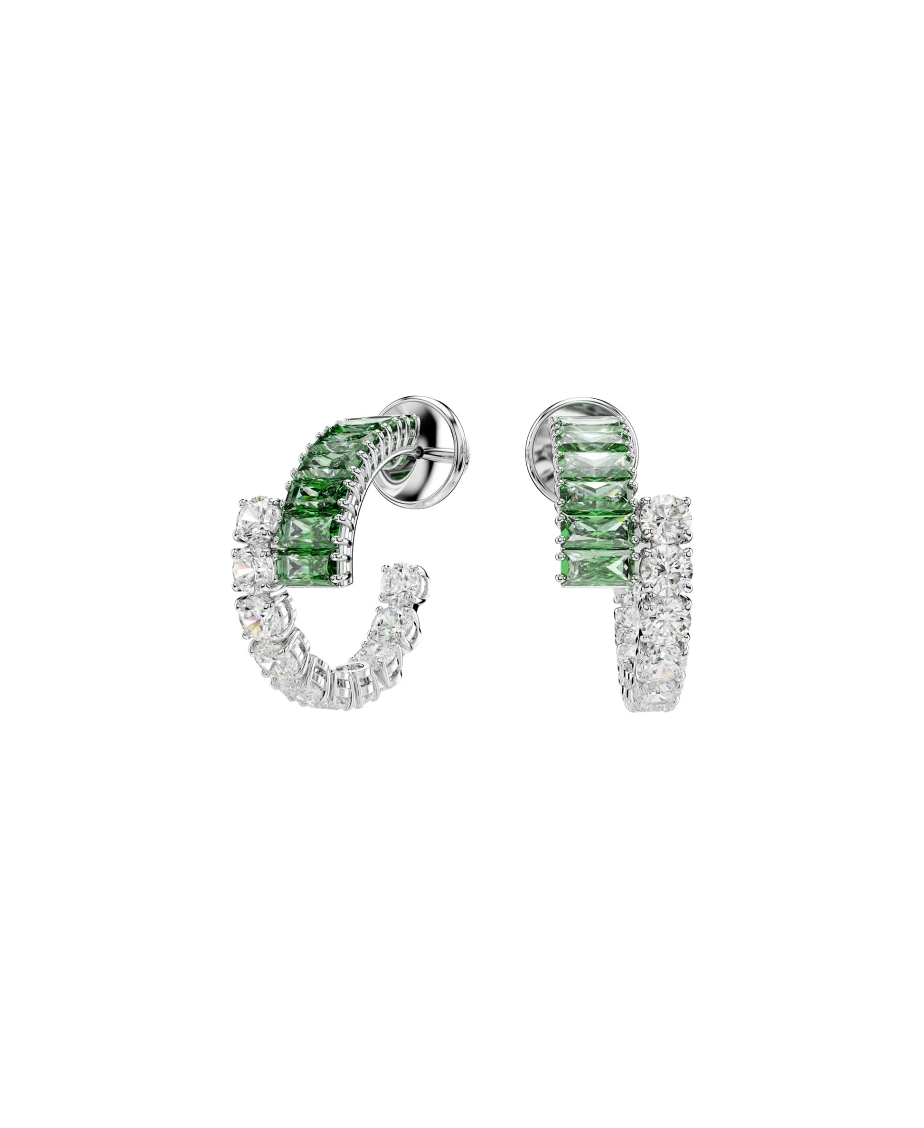 Pendientes de Aro Tallas Mixtas Swarovski Matrix Baño Rodio Circonitas | 5732264