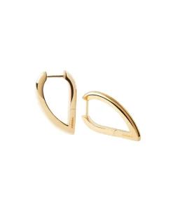 Pendientes de Aro Vento Mini PDPAOLA Plata con Baño de Oro 18K | AR01-G25-U