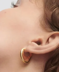 Pendientes de Aro Volcano PDPAOLA Plata con Baño de Oro 18K | AR01-C29-U