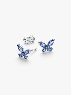 Pendientes de Botón PANDORA Mariposa Azul - 294230C01
