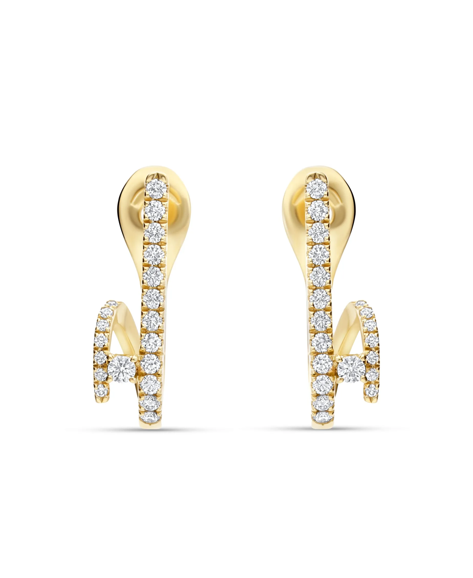 Pendientes de Colgar con Diamantes en Oro Amarillo