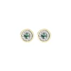 Pendientes DELCERRO Plata Círculo Verde | 11019V