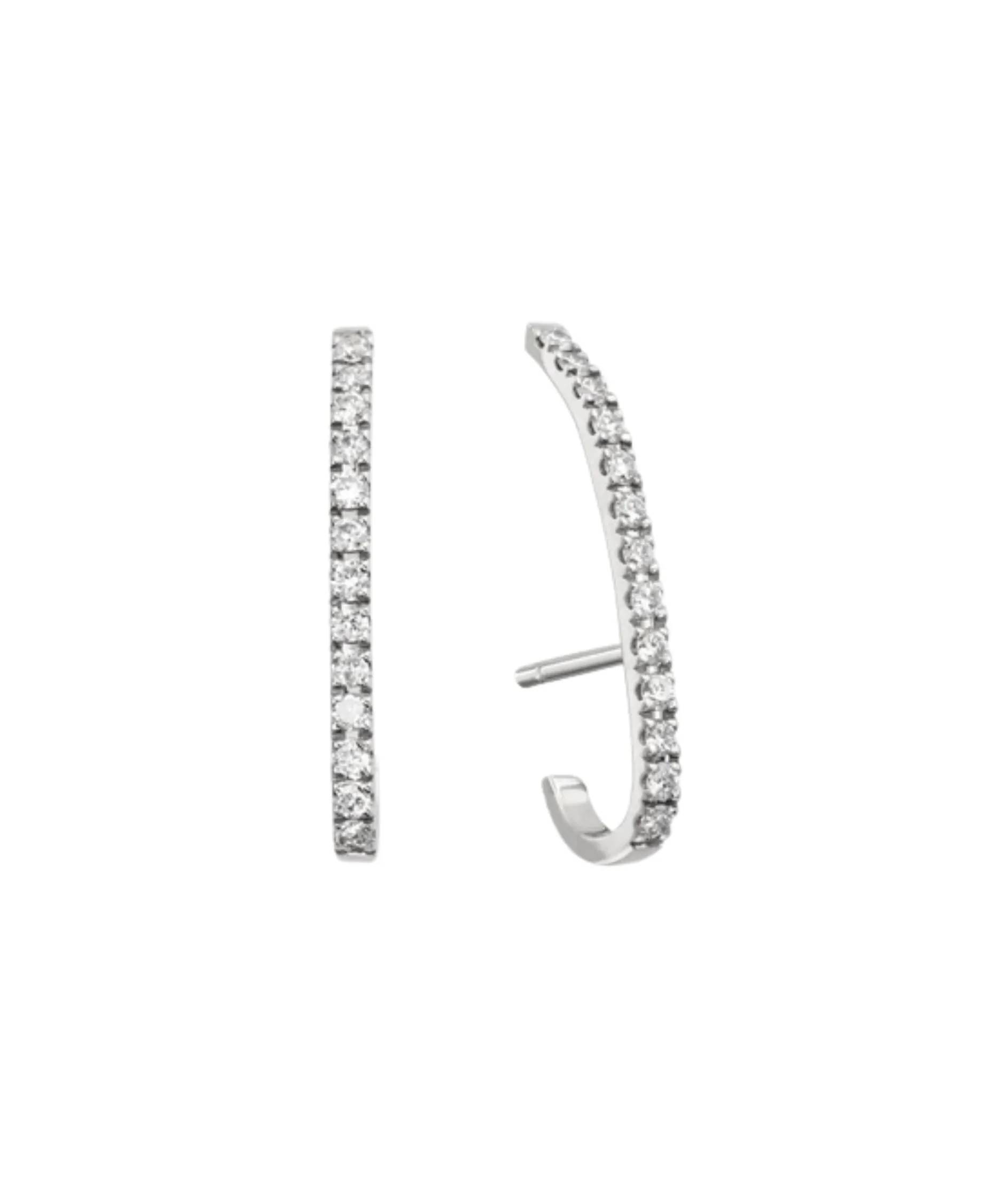 Pendientes D Gold&Roses Shewel Oro Blanco Diamantes | GR-510.1