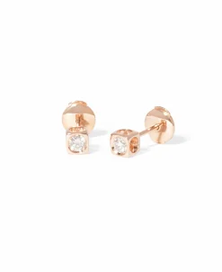 Pendientes Dinh Van Le Cube Diamant Oro Rosa M | 808115