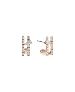 Pendientes Dobles Gold&Roses Hérité Oro Rosa Diamantes | GR-539.3