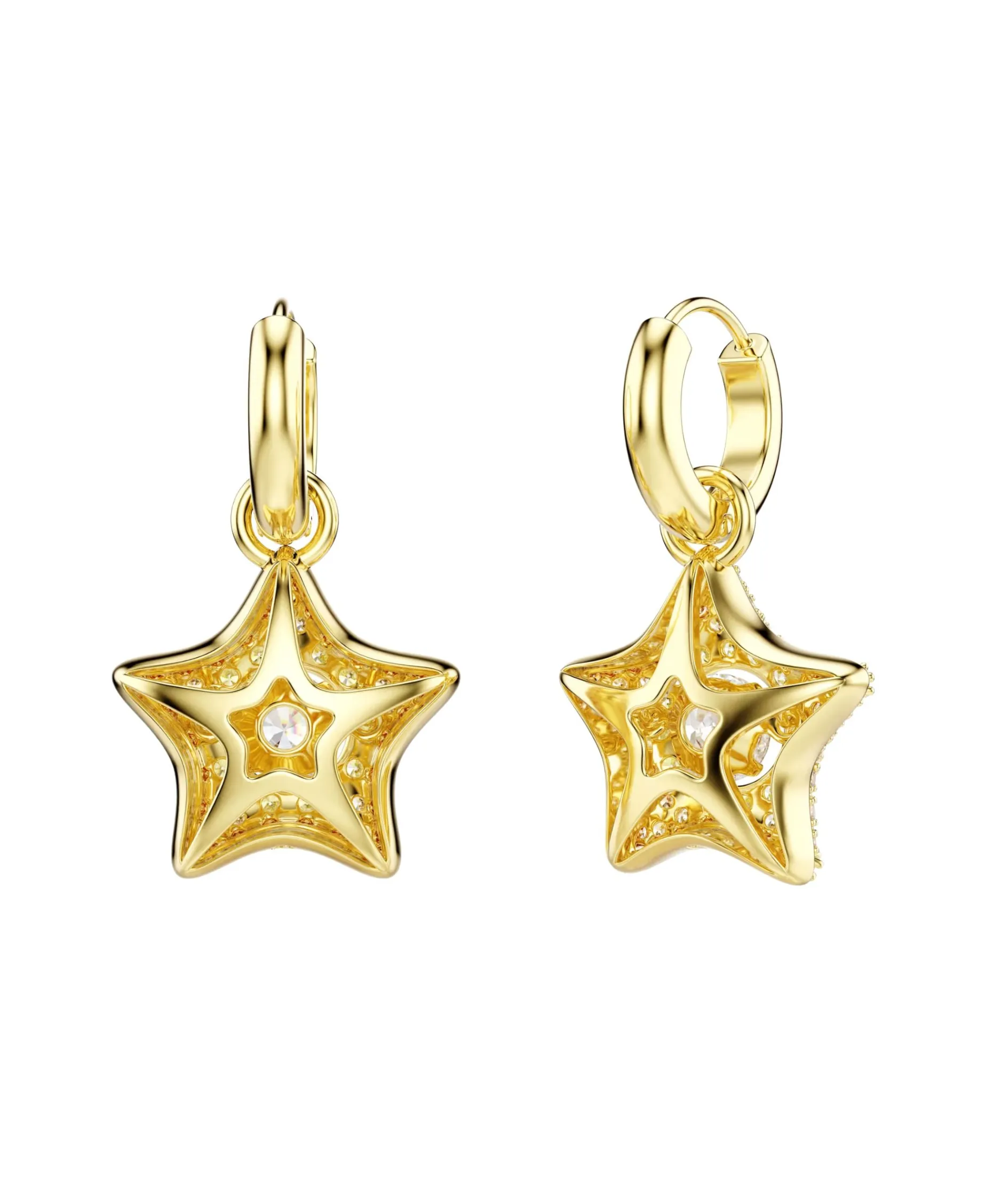 Pendientes Estrella Swarovski Sublima Dorado Con Circonita | 5755274