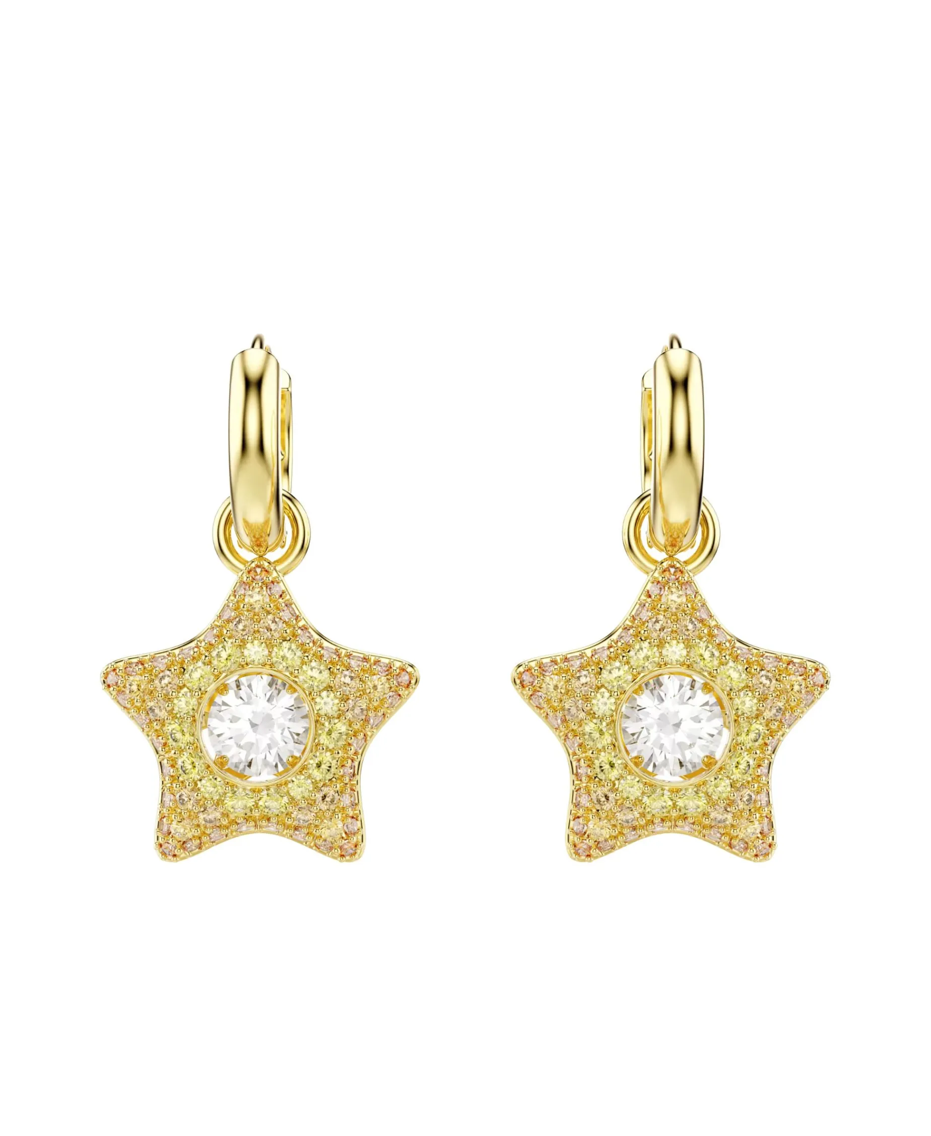 Pendientes Estrella Swarovski Sublima Dorado Con Circonita | 5755274