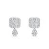 Pendientes Geométricos con Pavé de Diamantes 2,29 cts en Oro blanco
