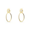 Pendientes Geométricos Desmontables con Diamantes en Oro Amarillo