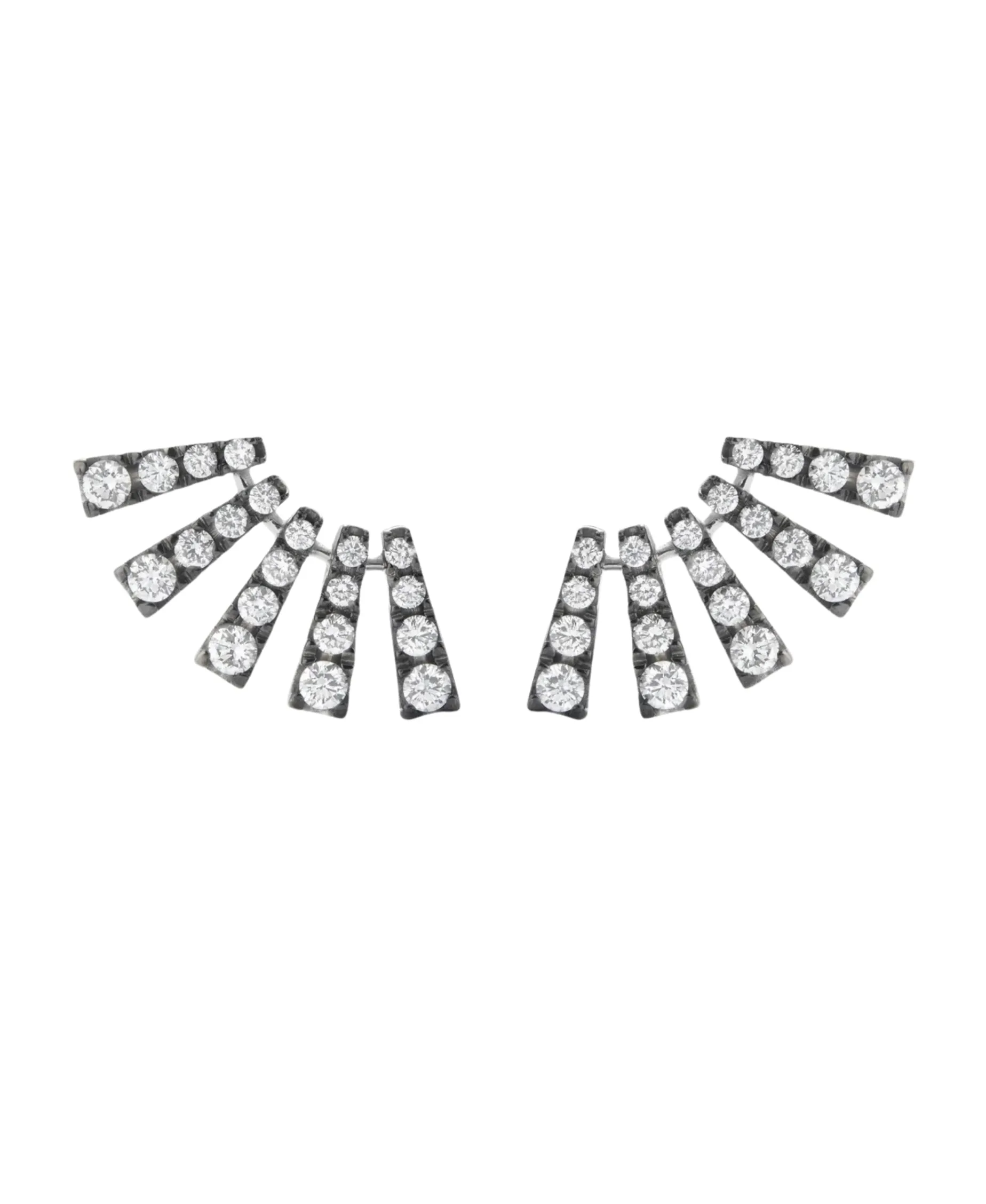 Pendientes Gold&Roses Smooky Club M Oro Blanco y Diamantes | GR-552.4