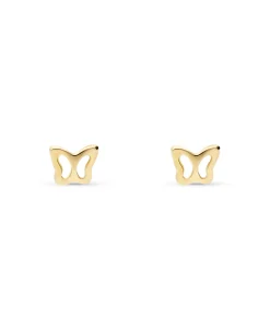Pendientes Infantiles Mariposa en Oro Amarillo