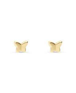 Pendientes Infantiles Mariposa en Oro Amarillo