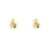 Pendientes Infantiles Pato con Circonita en Oro Amarillo
