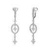 Pendientes Largos Belle Époque con Diamantes 1,46 cts en Oro Blanco