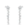 Pendientes Largos con Diamantes Multitalla 3,17 cts en Oro Blanco