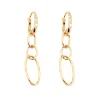 Pendientes Largos de Aro con Diamantes en Oro Amarillo