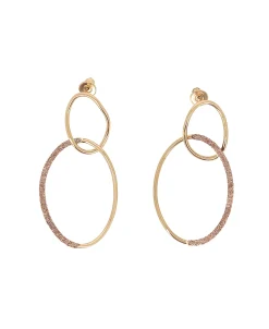 Pendientes Largos PESAVENTO Polvere di Sogni Champán Plata Baño Oro Amarillo | WPSCO431