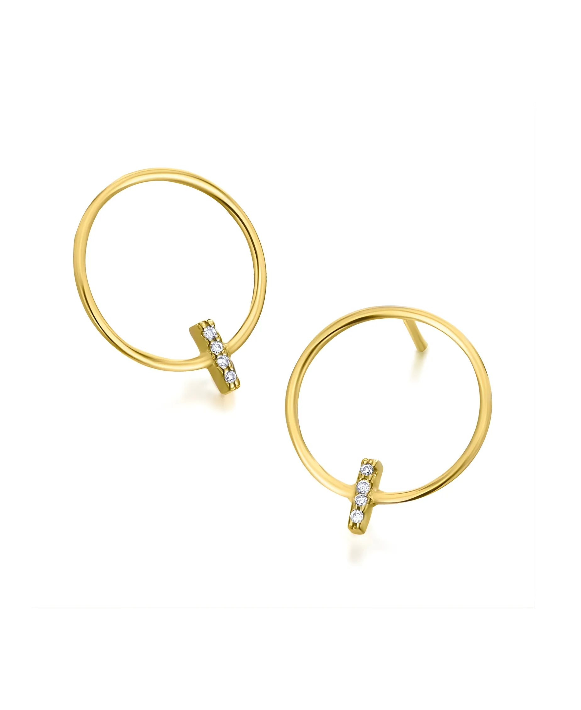 Pendientes LECARRÉ Circulares Oro y Diamantes | GB141OA.00