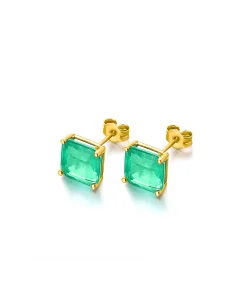 Pendientes LECARRÉ Cuarzo Verde Rectangular | GB117OA.00
