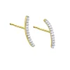 Pendientes LECARRÉ Oro Amarillo Barritas Curve con Diamantes | GB161OA.00