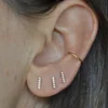 Pendientes Line Gold&Roses Skyline Oro Rosa Diamantes | GR-162.3