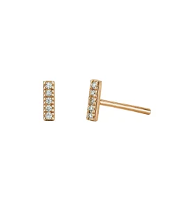 Pendientes Line Gold&Roses Skyline Oro Rosa Diamantes | GR-162.3