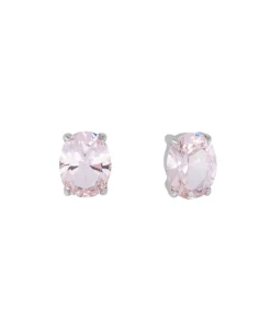 Pendientes Marina García Plata Rodiada con Morganita Rosa | 90372PM
