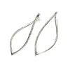 Pendientes Mattioli Largos Navettes Con Diamantes en Oro Blanco | MOR75006