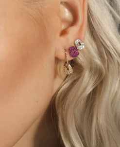 Pendientes Mattioli Mini Puzzle Pendientes Oro Rosa Diamantes | MOR054R402W