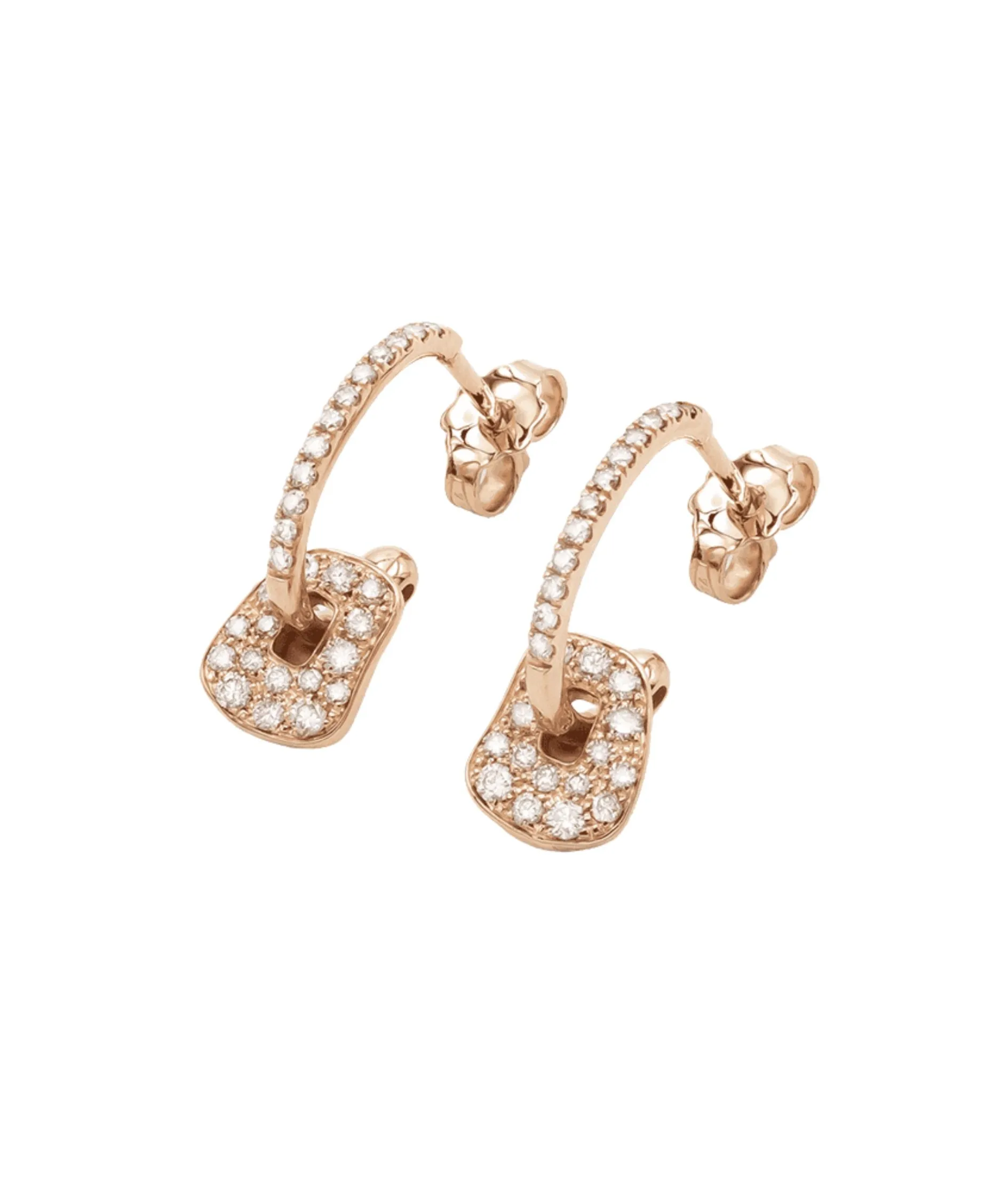 Pendientes Mattioli Mini Puzzle Pendientes Oro Rosa Diamantes | MOR054R402W