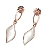 Pendientes Mattioli Navettes Con Madre Perla En Oro Rosa | MOR75074R