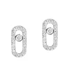 Pendientes Messika Move Uno Pavé Oro Blanco | 05634-WG