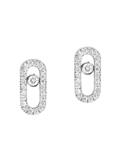 Pendientes Messika Move Uno Pavé Oro Blanco | 05634-WG