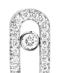 Pendientes Messika Move Uno Pavé Oro Blanco | 05634-WG